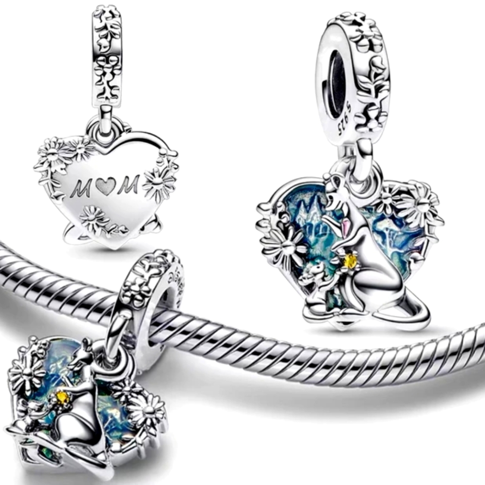 Kanga and Roo dangle charm rare